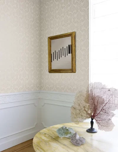 Papier peint néo-classique beige
